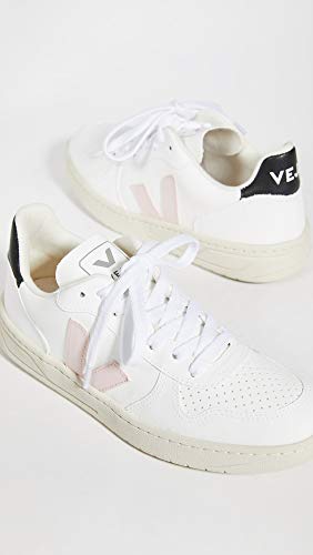 Veja V-10 Leather Basketball Sneaker White & Pink-39