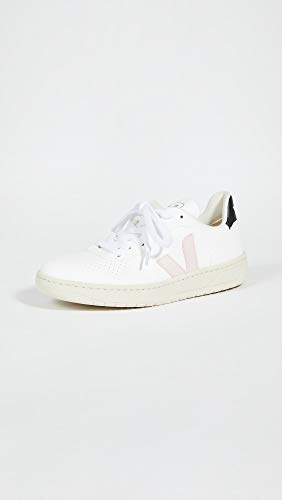 Veja V-10 Leather Basketball Sneaker White & Pink-39