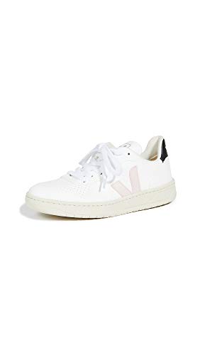 Veja V-10 Leather Basketball Sneaker White & Pink-39