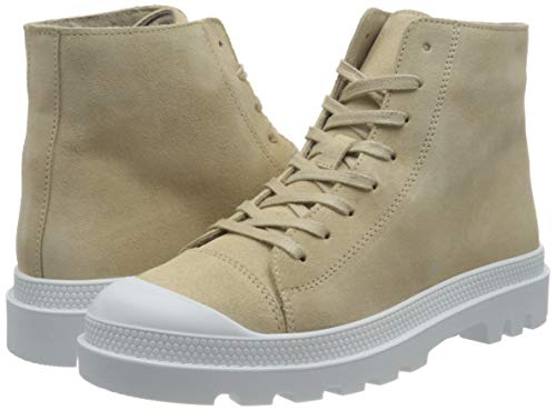 VERO MODA VMVERA Leather Hightop Sneaker, Zapatillas Mujer, Abedul, 37 EU