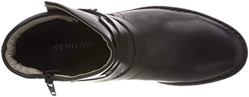 Vero Moda Vmvilma Biker Boot, Botas Estilo Motero Mujer, Negro (Black Black), 38 EU