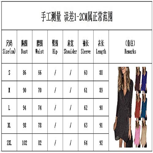 Vestidos De Fiesta Vestir Dress Mujer Niña Vestido De Mujer Mini Vestido De Manga Larga Cintura Alta Color Puro Falda Corta Brillante Femenina-Champagne_M