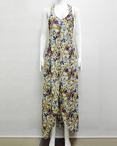 Vestidos Largos de Verano Halter Asimetría Estampado Floral Hombro Desnudo Elegancia y Encanto Estilo 3 3XL