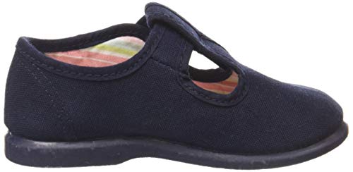 Victoria Alba Lona Hebilla, Sandalias Unisex niños, Azul (Marino 30), 23 EU