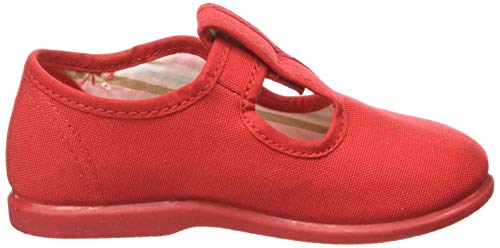 Victoria Alba Lona Hebilla, Sandalias Unisex niños, Rojo (Rojo 40), 23 EU