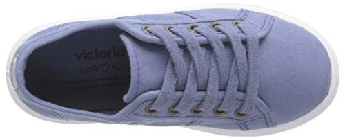 Victoria Barcelona Lona Tintada, Zapatillas Unisex Niños, Azul Azul 36 28, 34 EU