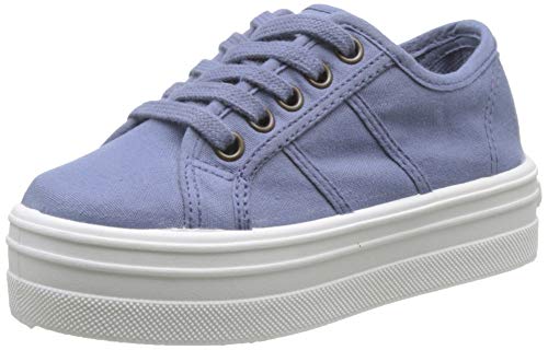 Victoria Barcelona Lona Tintada, Zapatillas Unisex Niños, Azul Azul 36 28, 34 EU
