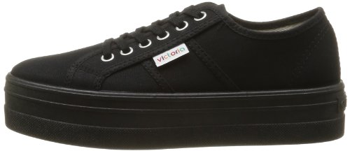 Victoria Basket Lona Plataf, Zapatillas Bajos de Deporte Unisex, Negro (10 Negro), 42 EU