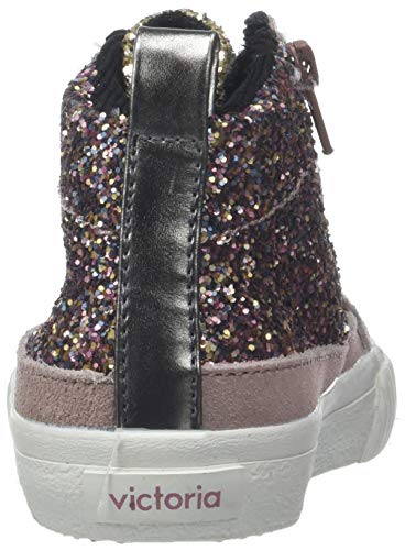 Victoria Bota Glitter Cremallera, Botas Slouch Niñas, Rosa (Rosa 42), 31 EU