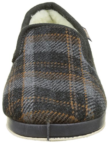 Victoria Confortable Cuadros H/Torcido, Zapatillas de Estar por casa Hombre, Gris, 42 EU
