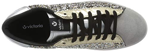 Victoria Deportivo Glitter Contraste, Zapatillas Mujer, Dorado (Platino 594), 42 EU