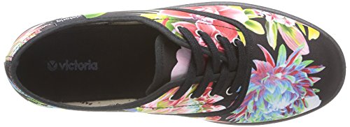 Victoria Ingles Rosa Estampado Flores - Botas de Canvas para Mujer Negro Negro 37