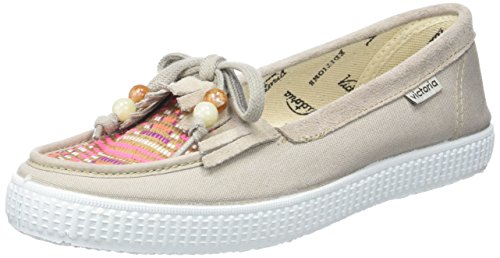 Victoria MOCASÍN Lona/Tejido ÉTNICO, Náuticos para Mujer, Beige (Beige), 38 EU
