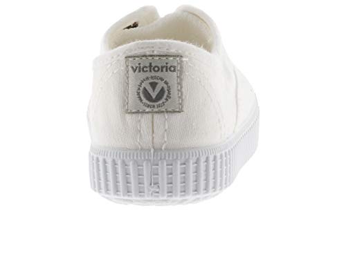 victoria Plano VICTORIA 1915 Inglesa ELÁSTICO Lona Tintada 106627-KIDS para Unisex-niños Blanco 19