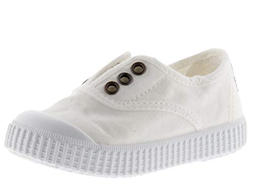 victoria Plano VICTORIA 1915 Inglesa ELÁSTICO Lona Tintada 106627-KIDS para Unisex-niños Blanco 19