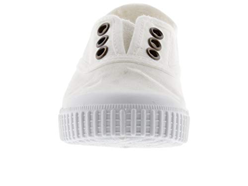 victoria Plano VICTORIA 1915 Inglesa ELÁSTICO Lona Tintada 106627-KIDS para Unisex-niños Blanco 19