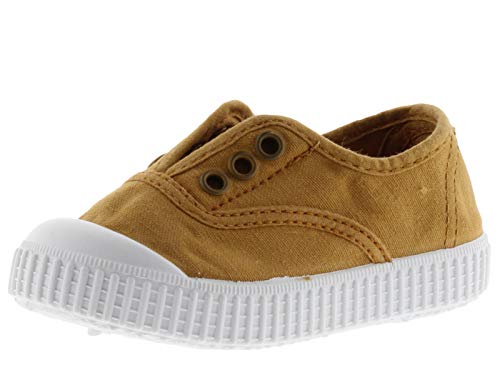 victoria Plano VICTORIA 1915 Inglesa ELÁSTICO Lona Tintada 106627-KIDS para Unisex-niños Oro 24