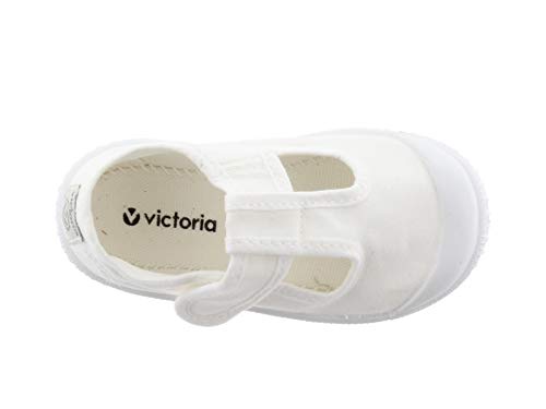 victoria Plano VICTORIA 1915 Sandalia Tira Lona Tintada 136625-KIDS para Unisex-niños Blanco 18