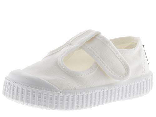 victoria Plano VICTORIA 1915 Sandalia Tira Lona Tintada 136625-KIDS para Unisex-niños Blanco 18