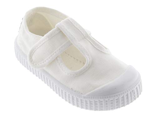 victoria Plano VICTORIA 1915 Sandalia Tira Lona Tintada 136625-KIDS para Unisex-niños Blanco 18