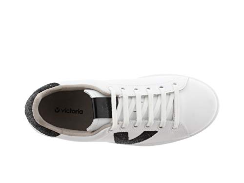 victoria Plano VICTORIA Tenis Piel/VIRUTAS Glitter 1125188-WOMEN para Mujer Negro 37