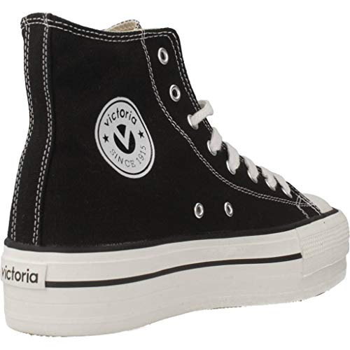 victoria Plano VICTORIA Tribu Doble Botin Lona 1061101-WOMEN para Mujer Negro 41