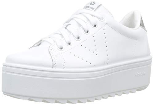 Victoria Sierra Deportivo Piel, Zapatillas Unisex Adulto, Blanco (Blanco 20), 39 EU