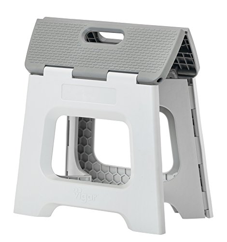 Vigar Taburete Plegable Compact de Color Gris de 27 cm de Altura