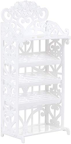 VILLAVIVI 1x Zapatero de plástico Muñeca Fashion + 40x Zapatos Accesorios como Regalo para 28 - 30 CM 11.5 Pulgadas Muñeca