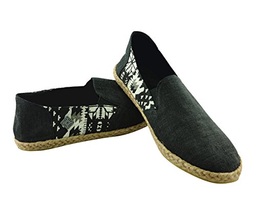 virblatt Alpargatas y zapatos de verano de cáñamo con patrones del tronco de montaña Hmong., color Negro, talla 40 EU