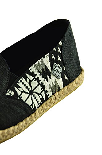 virblatt Alpargatas y zapatos de verano de cáñamo con patrones del tronco de montaña Hmong., color Negro, talla 40 EU