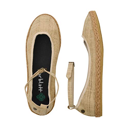 virblatt Bailarinas Mujer con la Correa del Tobillo Alpargatas Planas con patrón – Flanieren 38