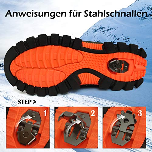 VITUOFLY Zapatillas de senderismo unisex para niños., color Naranja, talla 35 EU