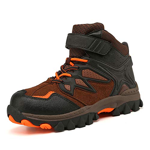 VITUOFLY Zapatillas de senderismo unisex para niños., color Naranja, talla 35 EU
