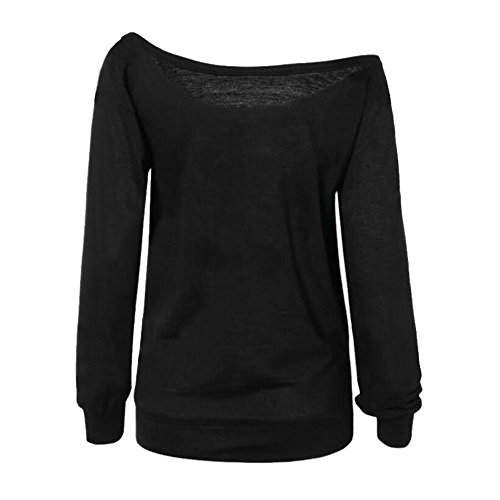 VJGOAL Mujeres otoño Casual Sexy Labios Impreso Manga Larga Sudadera Pullover Tops Blusa Camisa(M,Rojo)