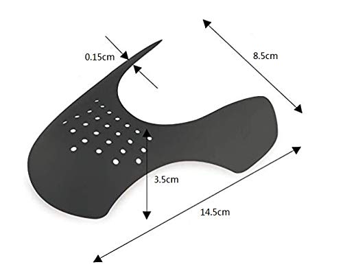 Voarge 3 Pares de Escudos de Zapatos para Hombre, Protectores para Zapatillas de Deporte Prevent Sneaker Shoes Crease (Negro)