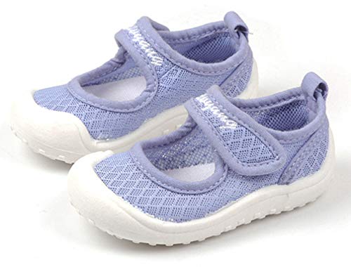 Vorgelen Sandalias Niñas Zapatillas Calzado Bailarinas para Bebés Sandalias Cerradas Princesa Zapatos Planos Zapatillas de Deporte Azul 29 EU = Fabricante : 19