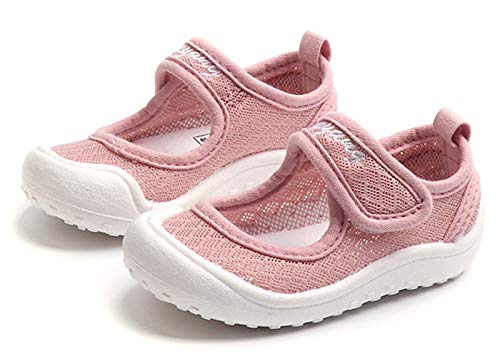 Vorgelen Sandalias Niñas Zapatillas Calzado Bailarinas para Bebés Sandalias Cerradas Princesa Zapatos Planos Zapatillas de Deporte Rosa 29 EU = Fabricante : 19