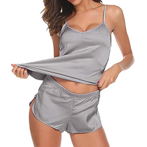 VPASS Ropa de Dormir de Mujer, Mujeres Sexy Traje Ropa Interior Moda Mujeres Sexy Camisón Perspectiva de Encaje Verano Hueca Babydoll Traje Especias Tentación Camisón Pijamas Lencería Erotica