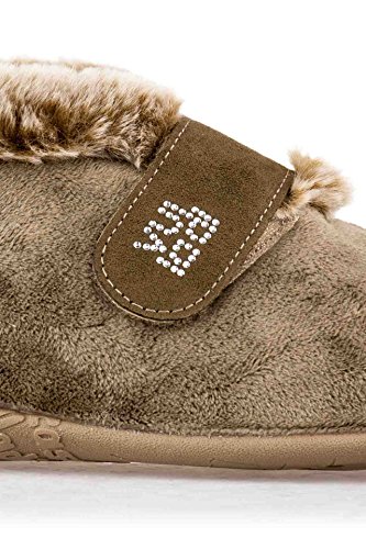 vul-ladi Zapatilla Cerrada con Cuello de Pelo