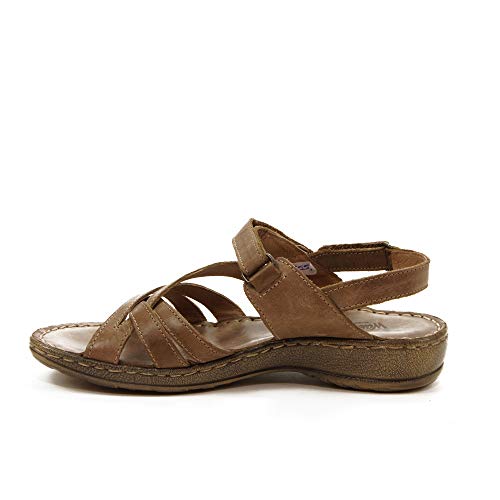 WALK & FLY - Sandalia 16170-MRO para: Mujer Color: Marron Talla: 39