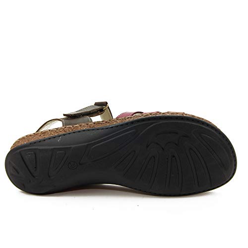 WALK & FLY - Sandalia 42670-MRO para: Mujer Color: Marron Talla: 36