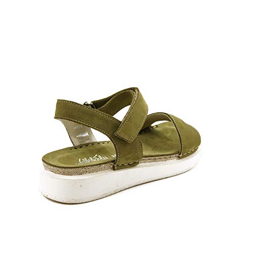 WALK & FLY - Sandalia 44170-KA para: Mujer Color: Kaki Talla: 36