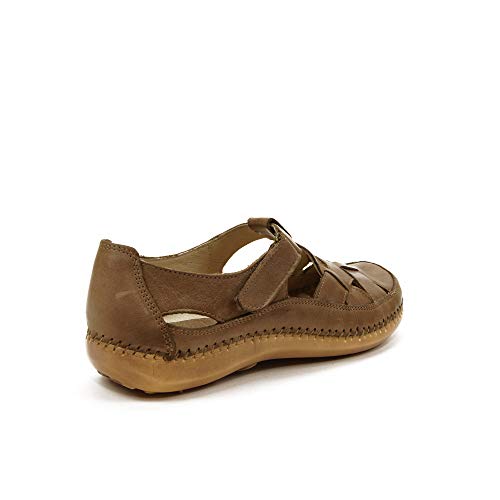 WALK & FLY - Sandalia TAPADA 16030-MRO para: Mujer Color: Marron Talla: 38