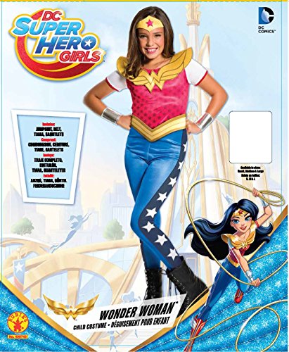 Warner-I- 620743 M-Disfraz para niña, diseño de Super héros-Wonder Woman-talla M