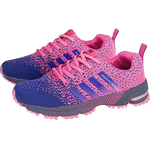 Wealsex Zapatos para Correr En Montaña Asfalto Aire Libre Deportes Zapatillas De Running para Mujer (púrpura,39)