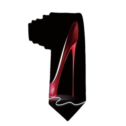 Web--ster Corbata clásica para hombre Zapato rojo para dama con cuentas Tacones altos Corbata Corbatas para el cuello