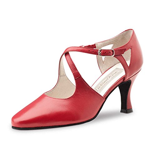 Werner Kern – Zapatos de Baile para Mujer Ines 6,5 Piel Rojo, Mujer, Ines 6,5, Rojo, 40.5