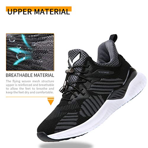 WETIKE Zapatillas Deportivas Niños Zapatillas de Running Casual Zapatos Deporte Transpirables Calzado con para Niña Junior 35EU Negro