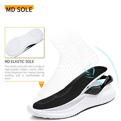 WETIKE Zapatillas Deportivas Niños Zapatillas de Running Casual Zapatos Deporte Transpirables Calzado con para Niña Junior 35EU Negro